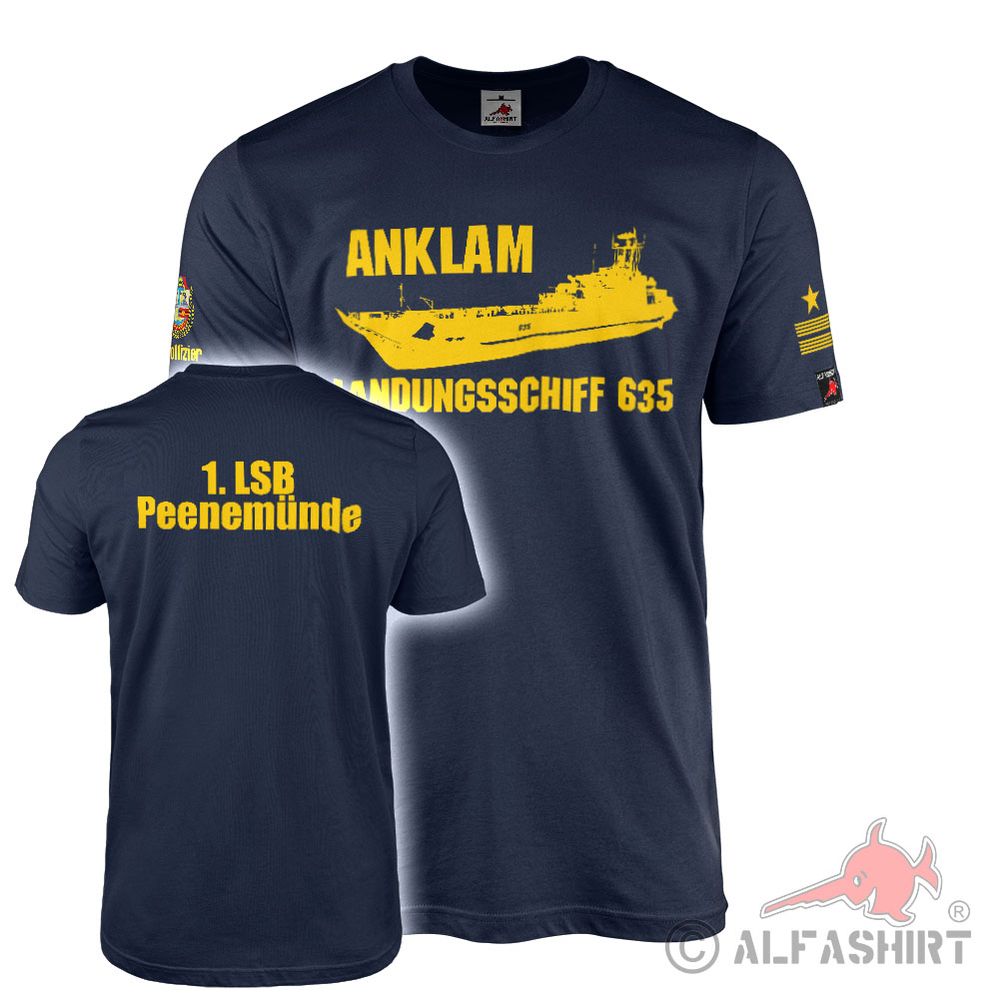 T-Shirt 1 LSB Peenemünde Volksmarine DDR Anklam Landungsschiff 635 #44415