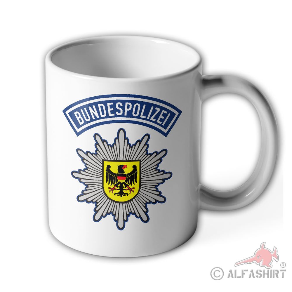 BPOL Bundespolizei Beamter Abzeichen Stern Wappen Adler Dienst Tasse #27692