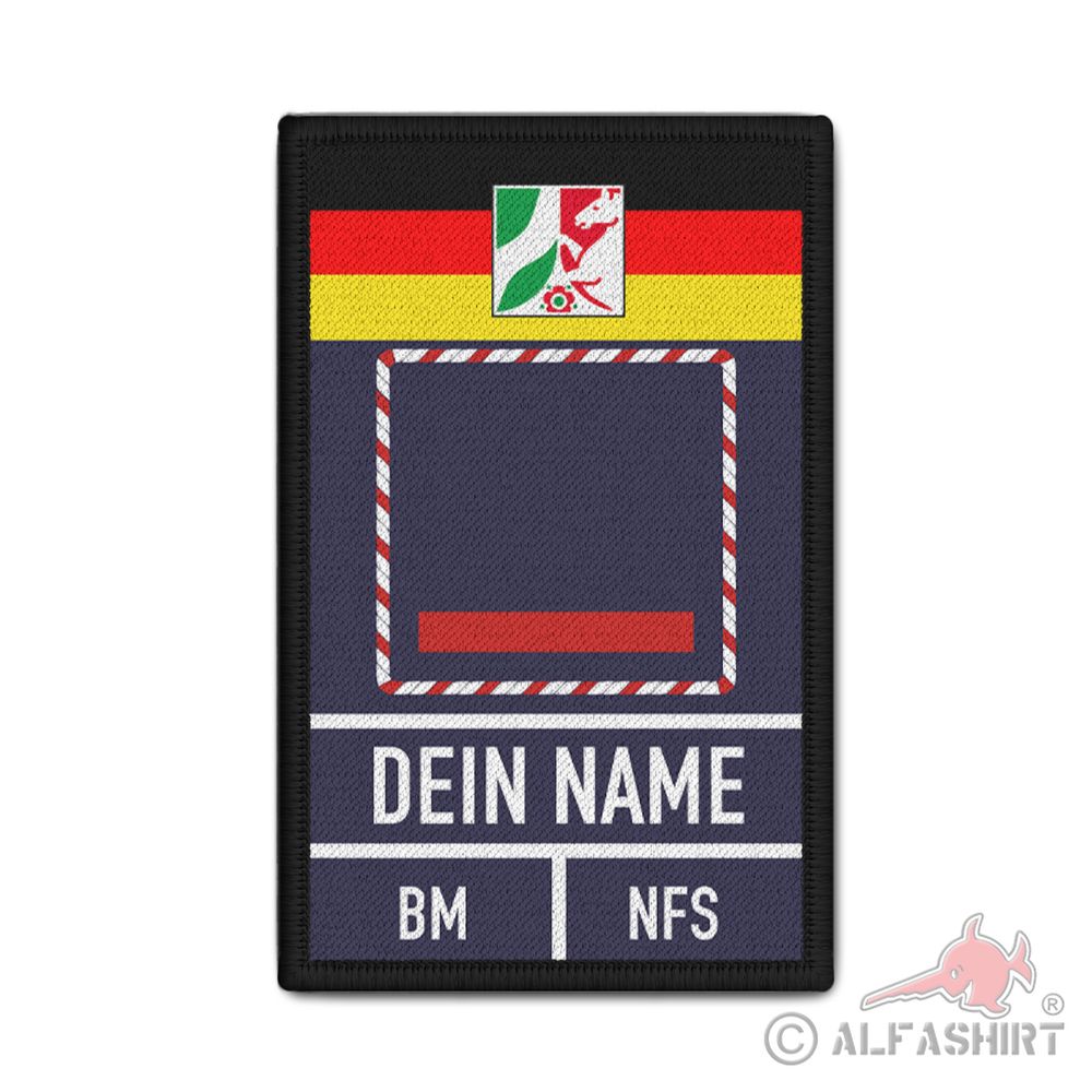 Rank Patch Feuerwehr Brandmeister Your name can be personalized NRW 9.8x6cm # 38437