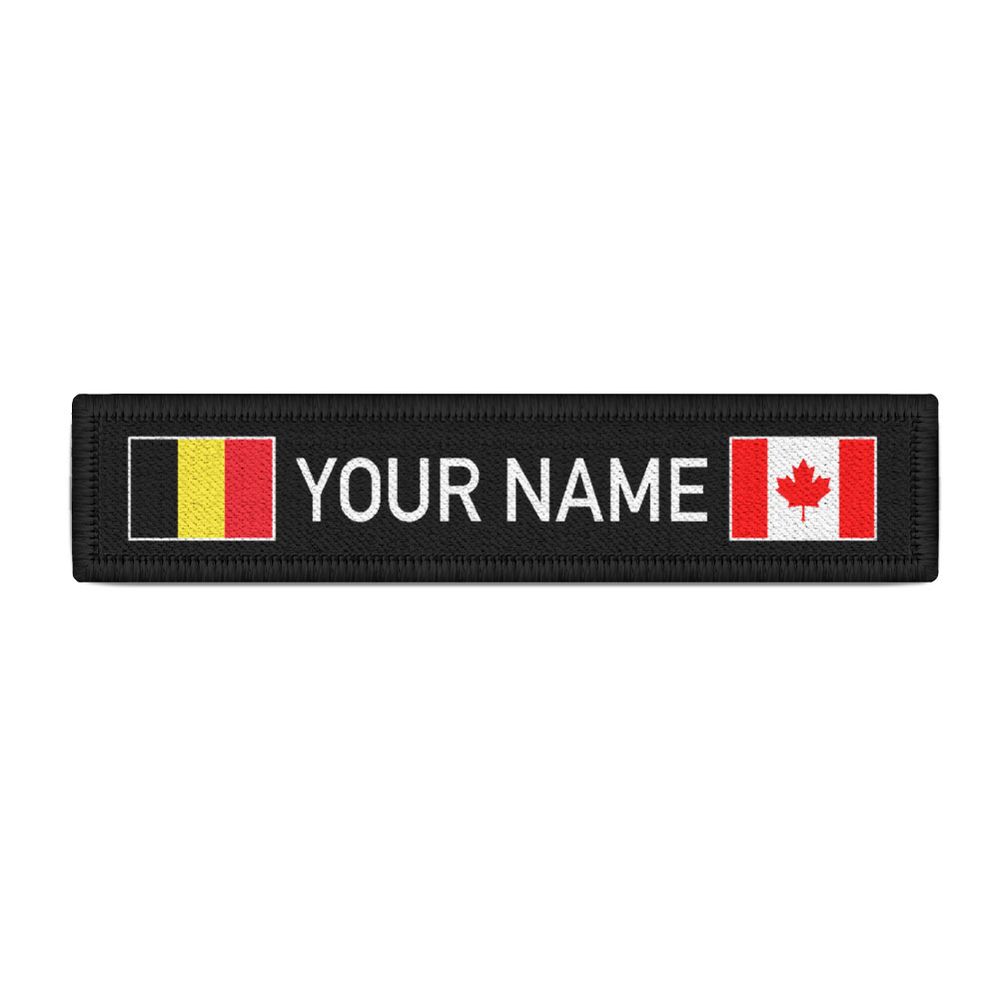 Patch Badge Name Belgien Belgium Canada Flagge Fahne Flag #46825