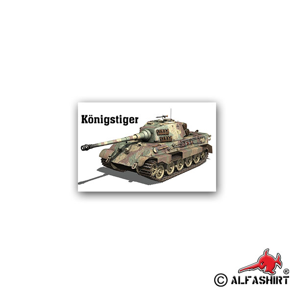 Sticker Königstiger Panzerkampfwagen Panzer Soldat King 11x7cm A2000