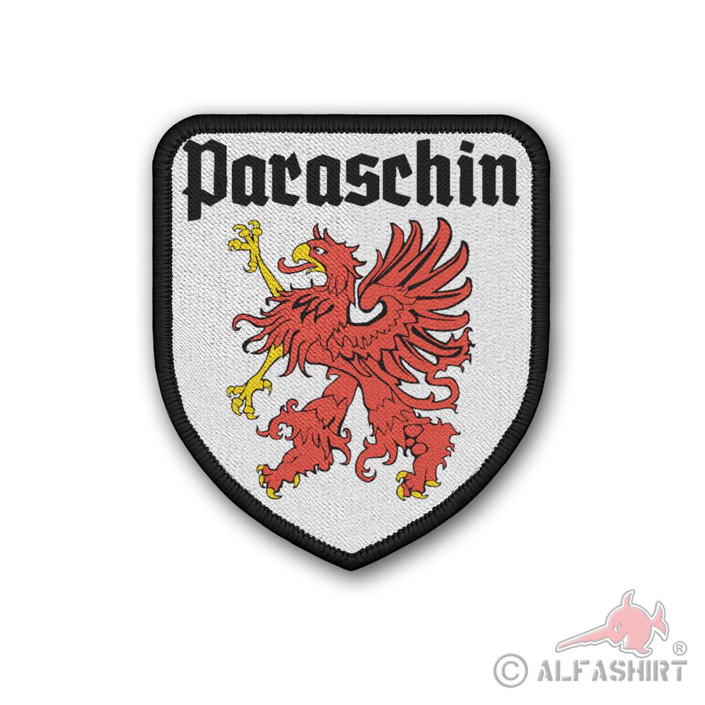 Patch Paraschin Pommern  Wappen Aufnäher Preussen Paraszyno Greif  #40750