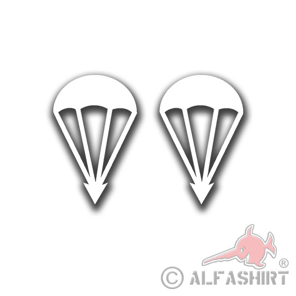 Parachute round cap mini set paratrooper coat of arms 2 pieces 5x3cm # A4443
