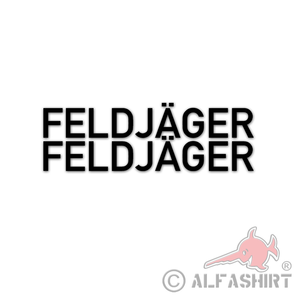 2 x Feldjäger lettering military police MP chain dogs BW 70x10cm # A5794