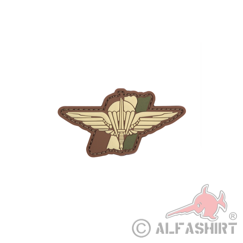 3D Rubber Para Wing Multi Tarn Patch Belgien Fallschrmjäger 8  x 4 cm #26961