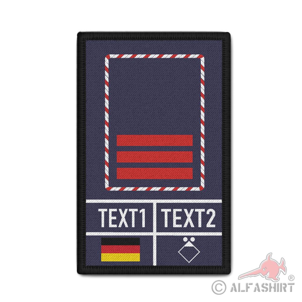 Rank Patch Feuerwehr Hauptbrandmeister Gruppenführer Personalisiert NRW #39375