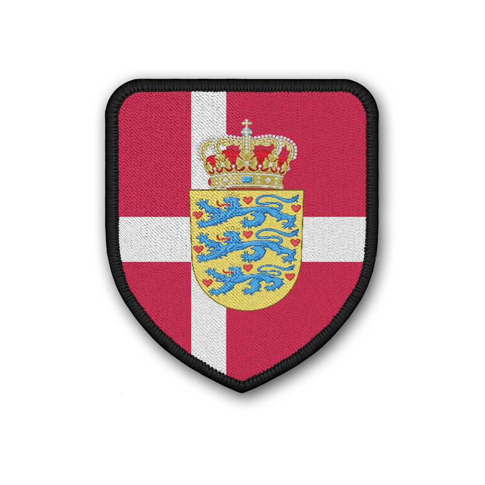 Patch Denmark Copenhagen King National Emblem Flag Lion Red White #21931