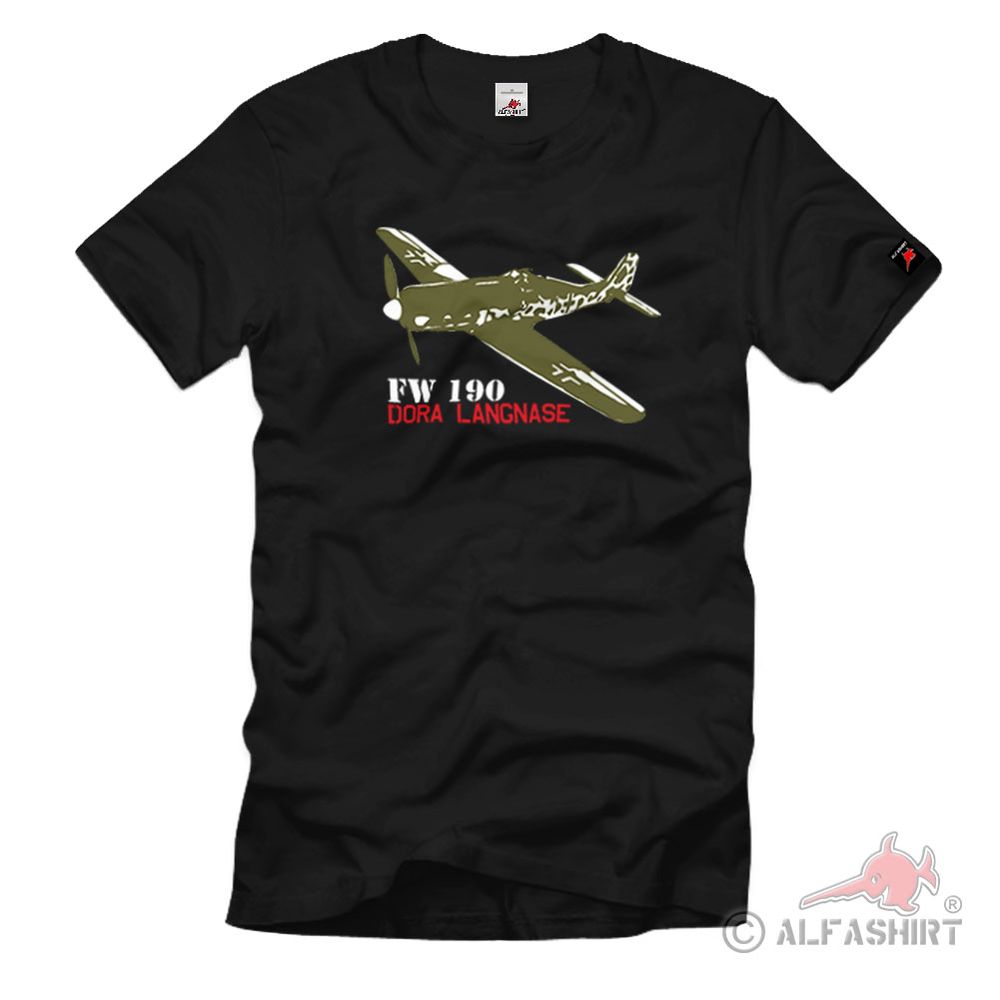 FW 190 Dora Würger fighter aircraft long nose Luftwaffe WH T Shirt # 1104
