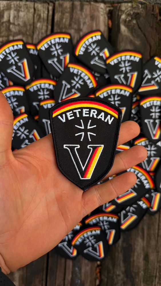 Gestickter Veteranen Patch Bundeswehr Deutschland Bw Soldat Einsatz Abzeichen 9x7cm #47615