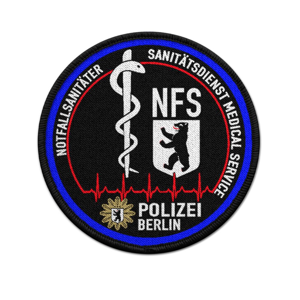 Patch Rund NFS Polizei Berlin Notfall-Sanitäter Sanitätsdienst Medical #31462