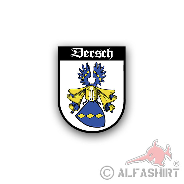 Dersch Familienwappen Wappen Westfälische Adel Aufkleber Sticker 5x7cm #A4286