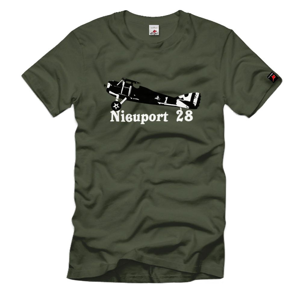 Nieuport 28-Flugzeug Doppeldecker Frankreich Amerika Flieger - T Shirt #7568
