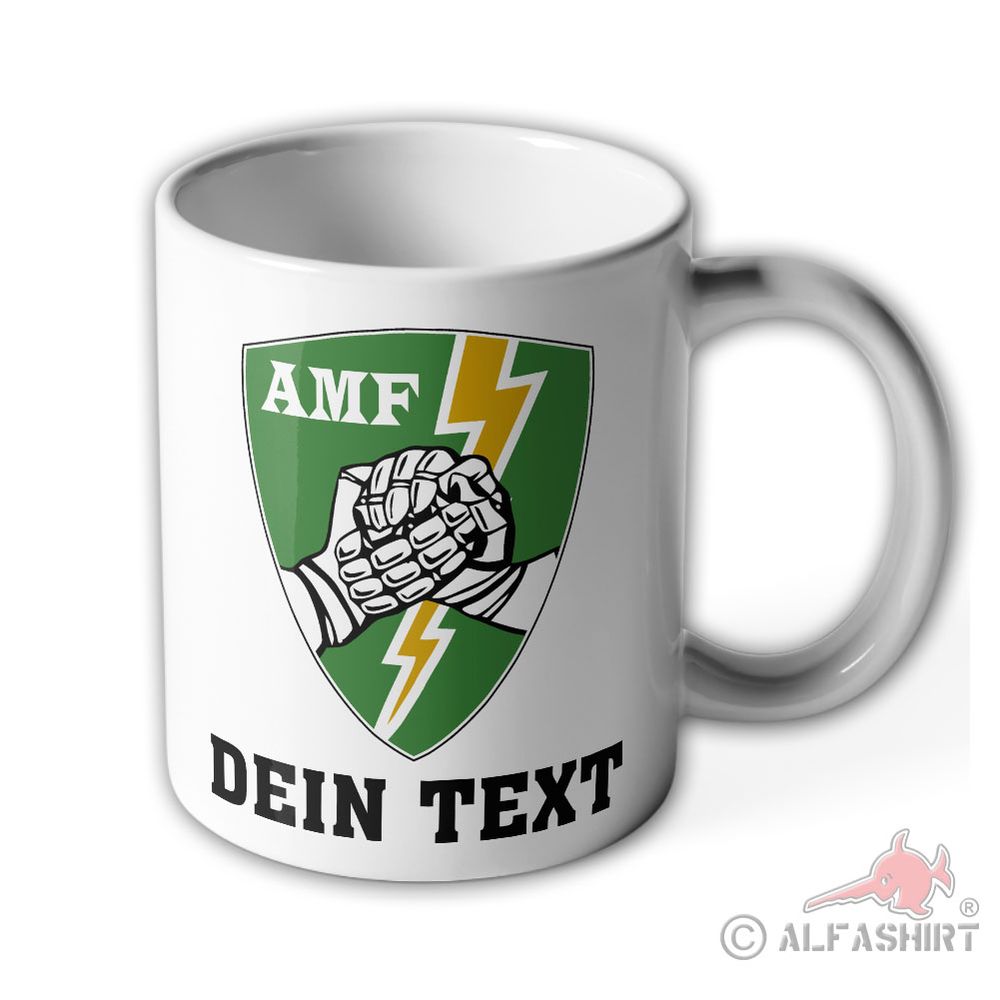 Tasse AMF mit deinem Text Allied Command Europe Mobile Force #37288