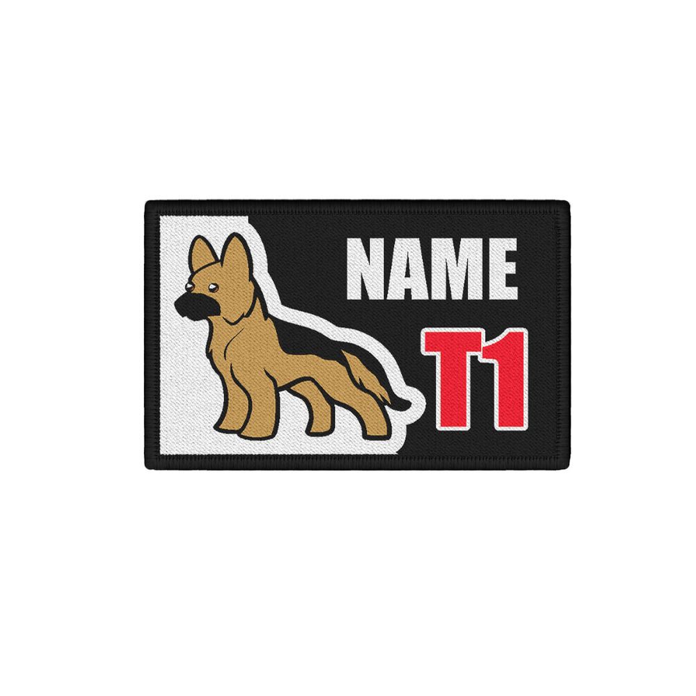 Patch 7,5x4,5  Schäferhund Name Diensthund Hunde Bundeswehr #34985