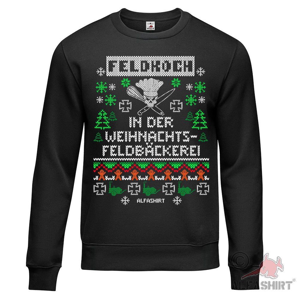 Pulli X-MAS Feldkoch In der Weihnachts Bundeswehr Koch Weihnachten Pullover#45572