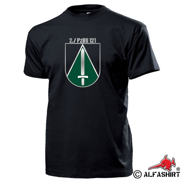 2 Kompanie PzBtl 121 Panzerbataillon BW Wappen Abzeichen Kaserne T Shirt #15331