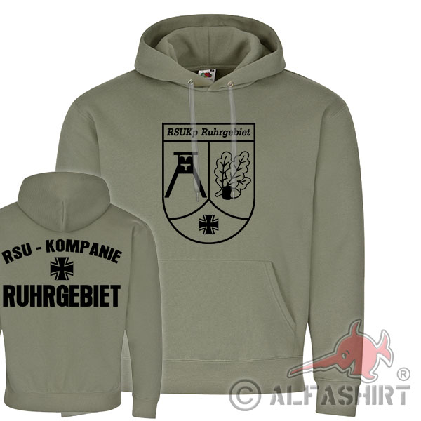 Hoodie RSU Kp Ruhrgebiet Regionale Sicherungs- und Unterstützungskräfte Kompanie Militär #17804