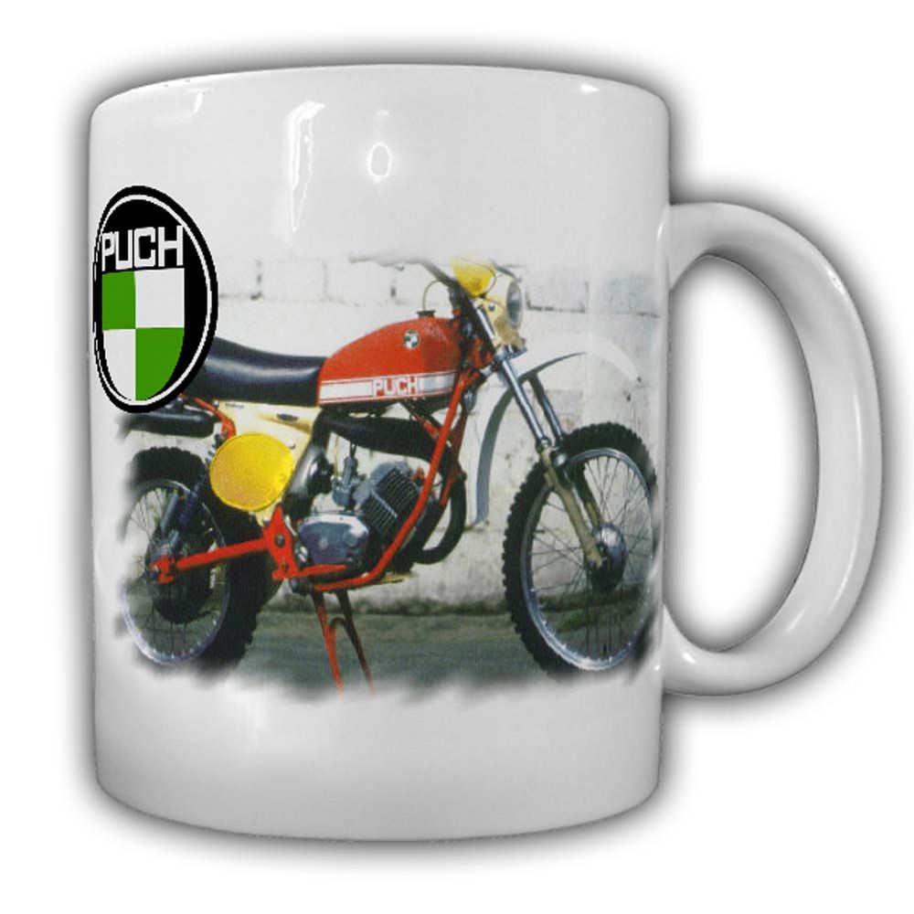 Tasse Puch MC-GC 125ccm Motorradzubehör Kaffeebecher Motocross Enduro #24148