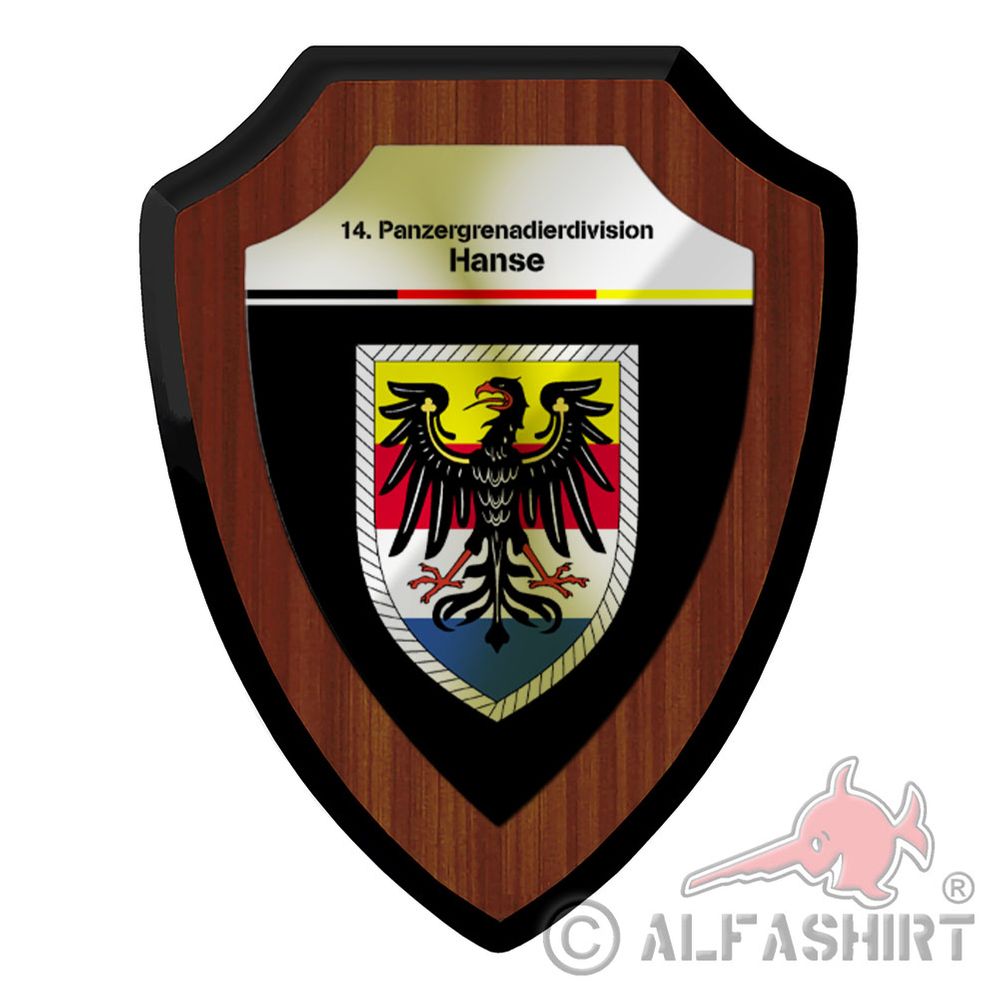 Heraldic shield 14 Panzergrenadier Division PzGrenDiv Hanse Neubrandenburg #42966