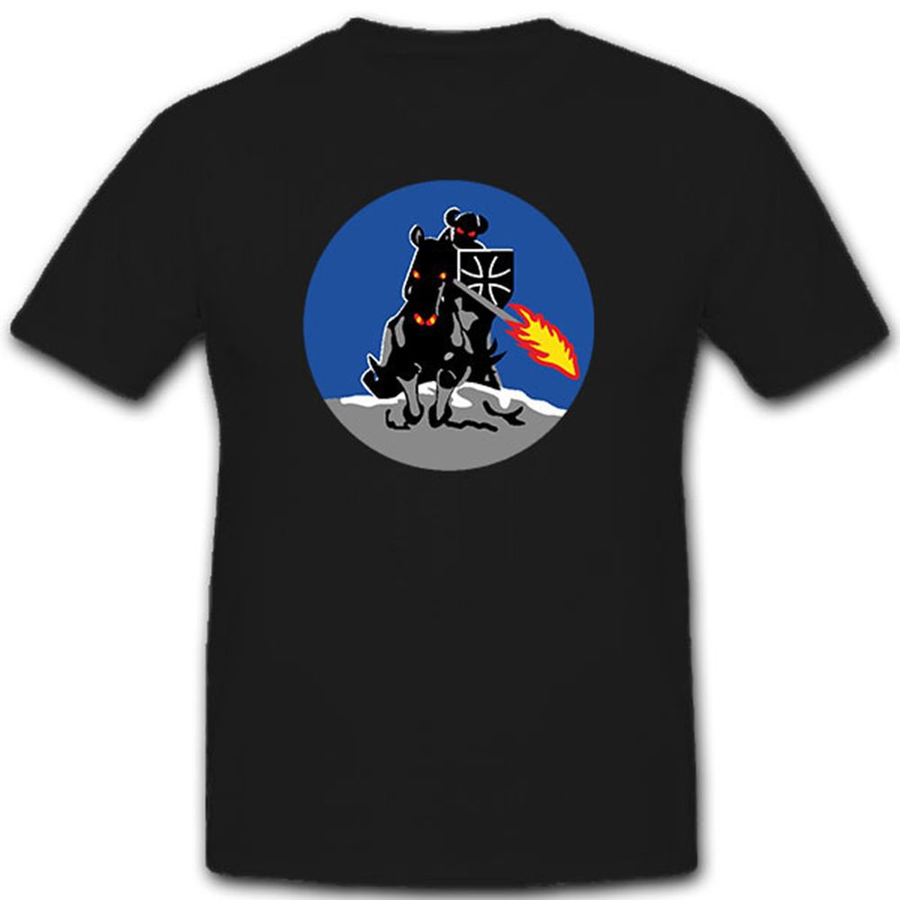 Reiter mit Feuerleiste Feuer Bundeswehr Bw Abzeichen- T Shirt #9118
