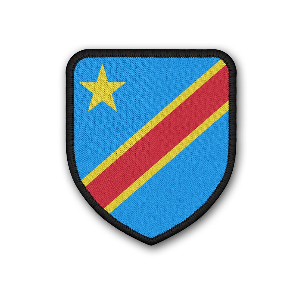 Patch Flagge von Congo Flagge Wappen Fahne Aufnäher Landesfahne Land Staat #21449