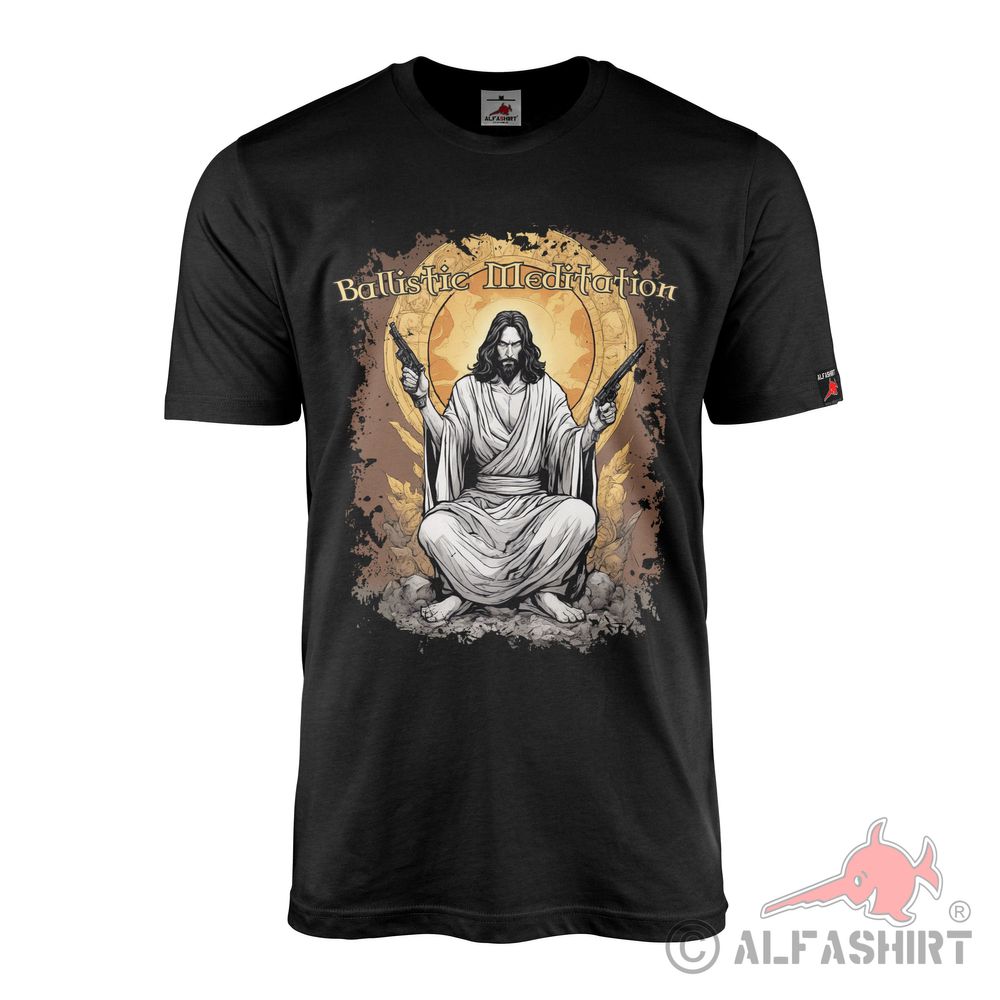 Ballistic Meditation Jesus Religious Humor Fun Christmas T-Shirt #43305