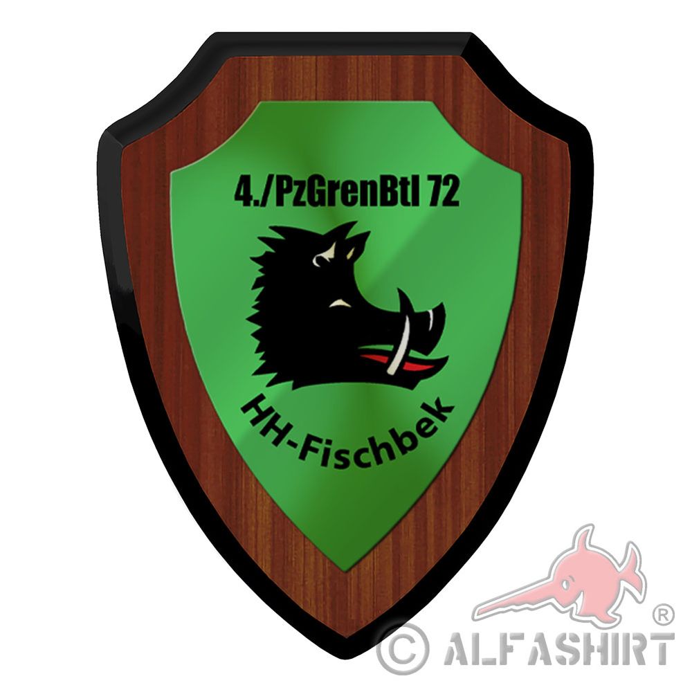 Heraldic shield 4 Company PzGrenBtl 72 Panzergrenadier Battalion #42673