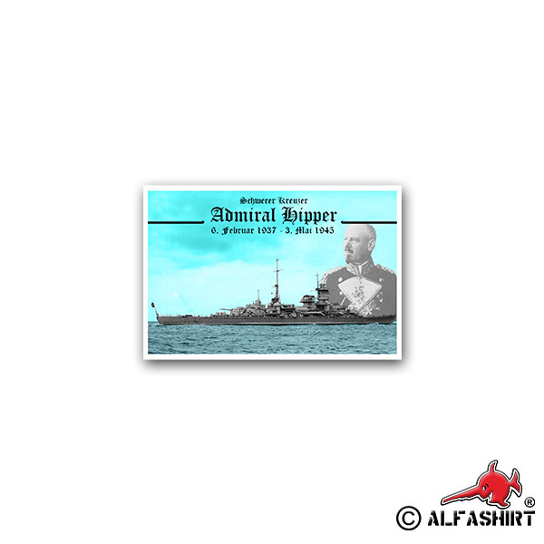 Aufkleber/Sticker Admiral Hipper schwerer Kreuzer Aufklärung 10x7cm A2017