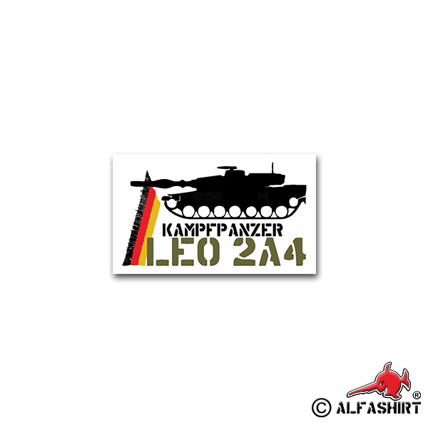 Aufkleber/Sticker Leo 2A4 Leopard Kampfpanzer Panzermann Soldat 12x7cm #A2364
