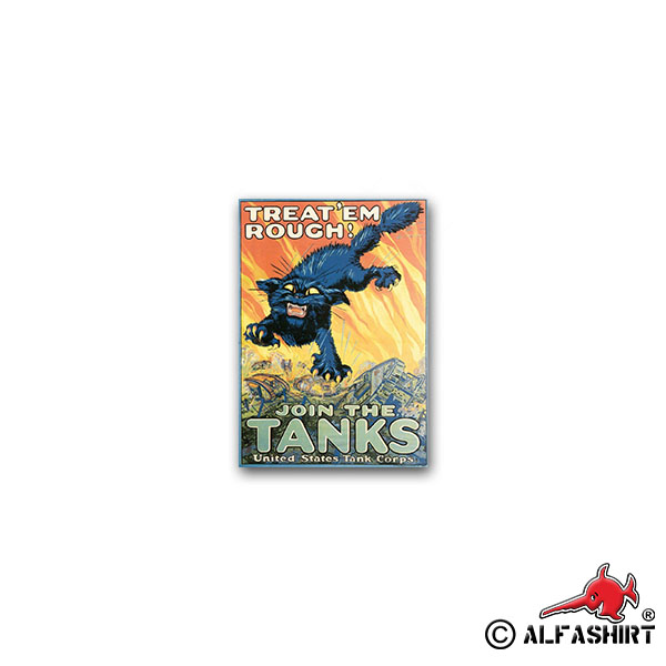 Aufkleber/Sticker Us Tank Corps Soldaten Amerika Werbung Werbeplakat 5x7cm A2411
