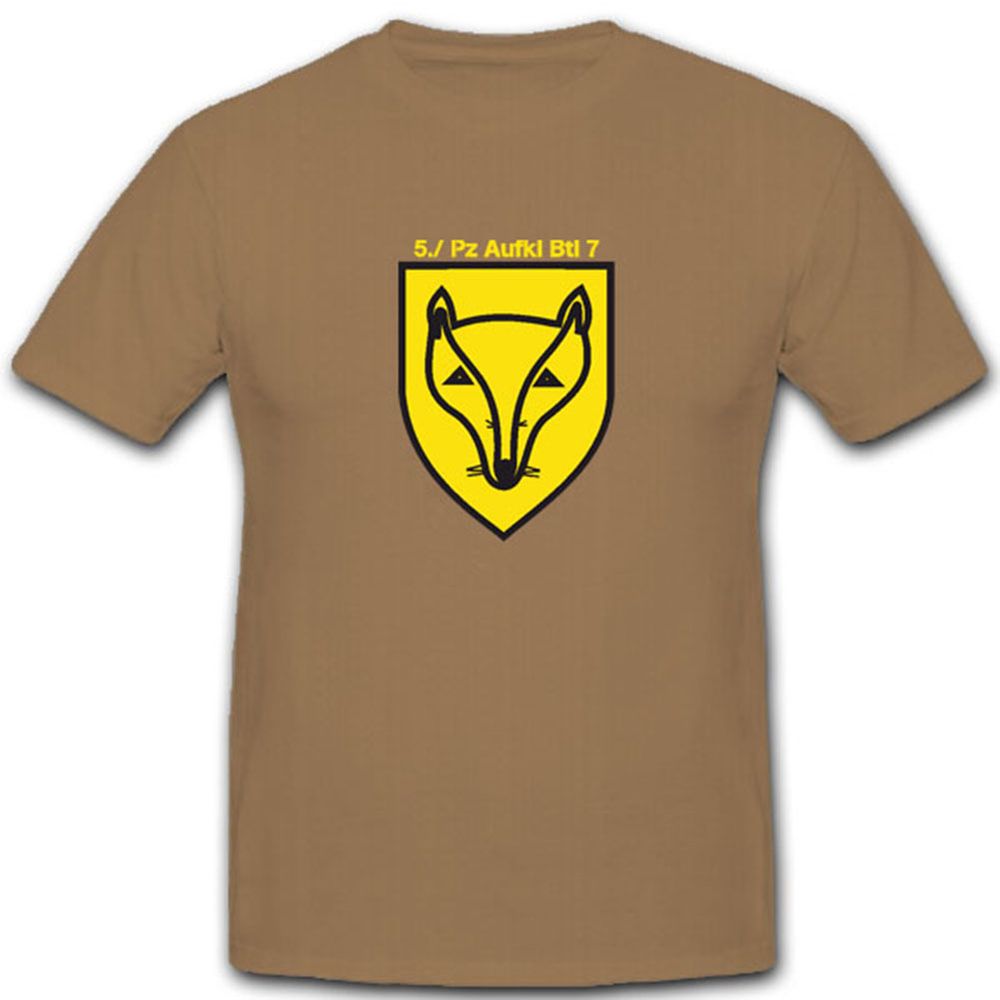 Wappen 5 Pzaufklbtl 7 Deutsche Panzeraufklärungsbataillon - T Shirt #3919