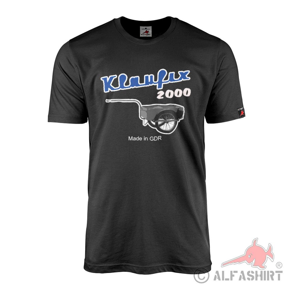 Klaufix DDR cult bicycle trailer moped trailer handcart stealing T-Shirt#44145