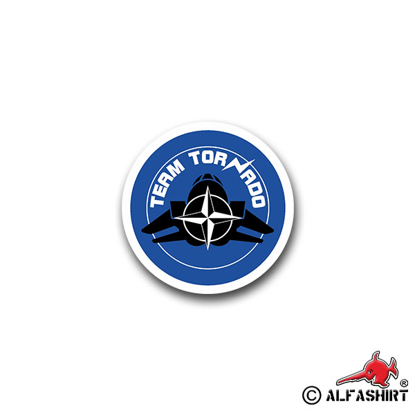 Sticker Team Tornado BW Jagdbomber Reconnaissance Squadron 7x7cm A1605