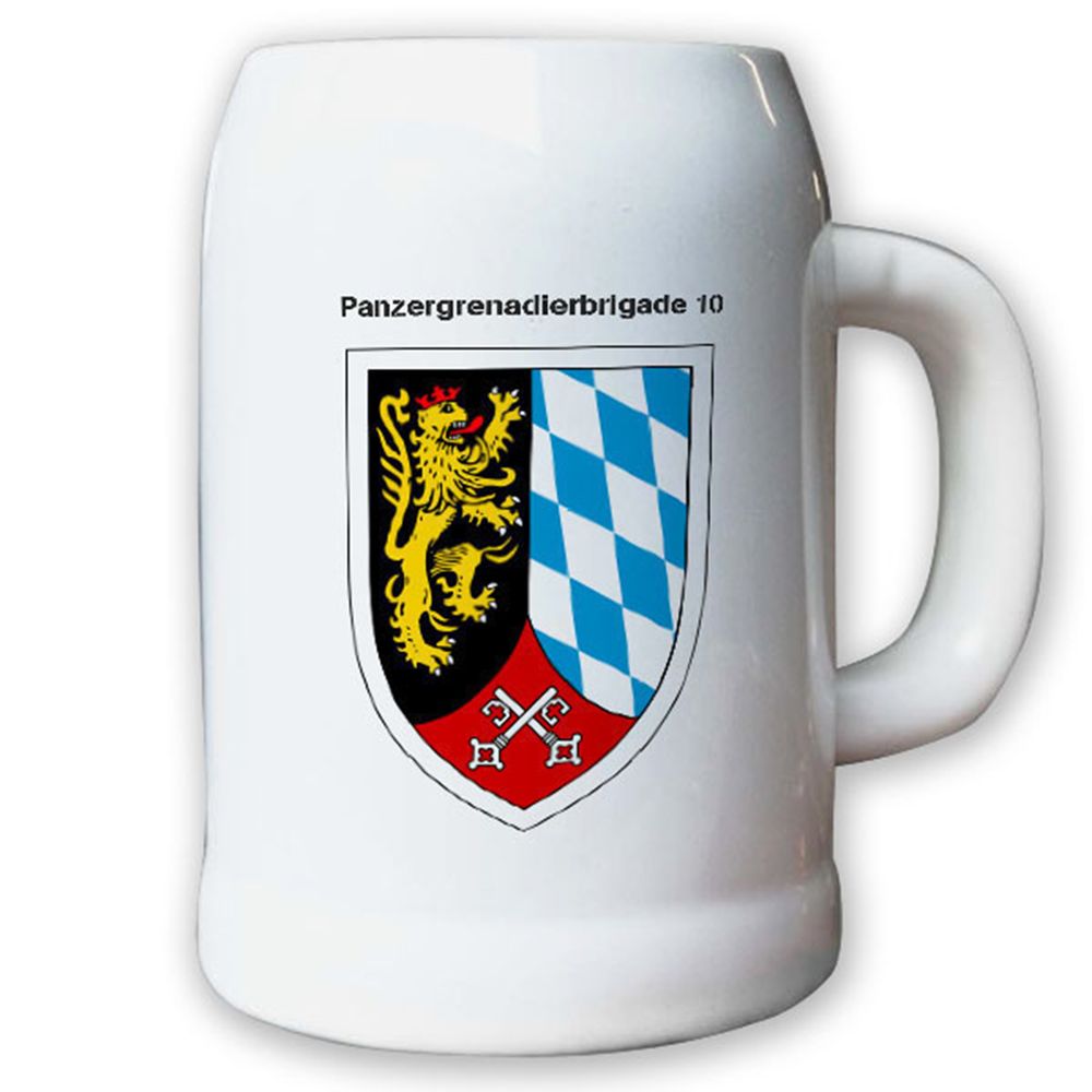 Krug / Bierkrug 0,5l -23.Bierkrug Panzergrenadierbrigade 10 PzGrenBrig #12987