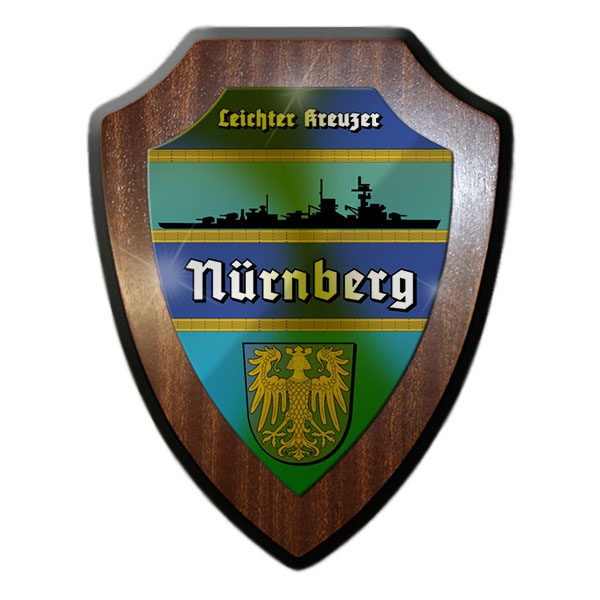Heraldic shield light cruiser Nuremberg ship Uriss coat of arms badge # 12067