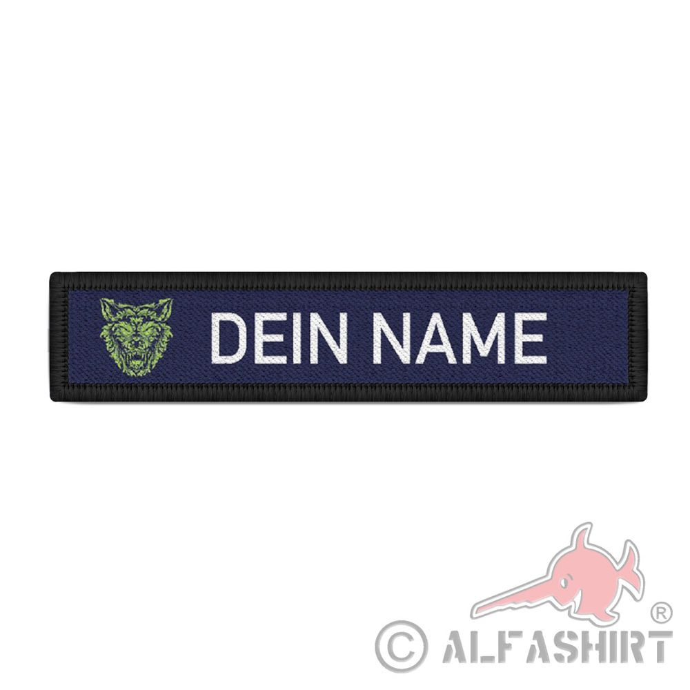 Name patch Wolf personalized YOUR NAME Desired text Velcro badge Logo # 36516