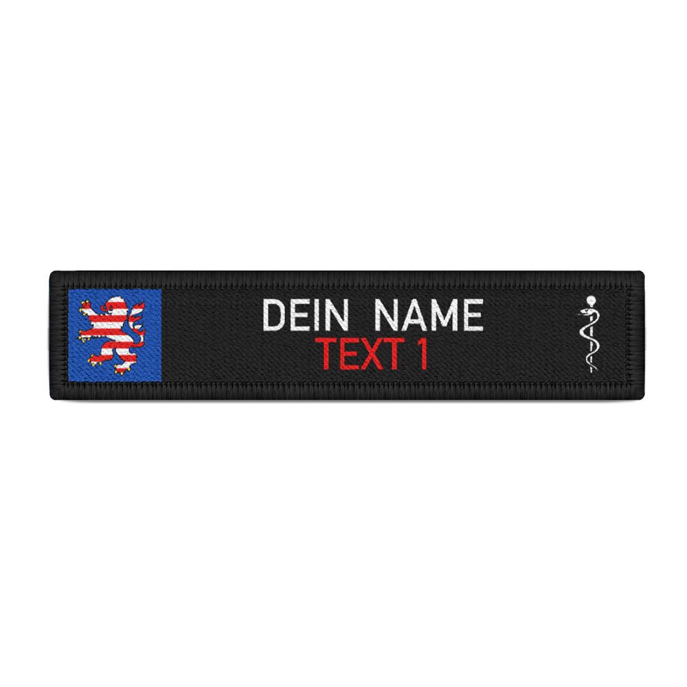 Patch Hessen Wappentier Äskulap Uniform Arbeit Dienst Sanitäter Arzt #47095