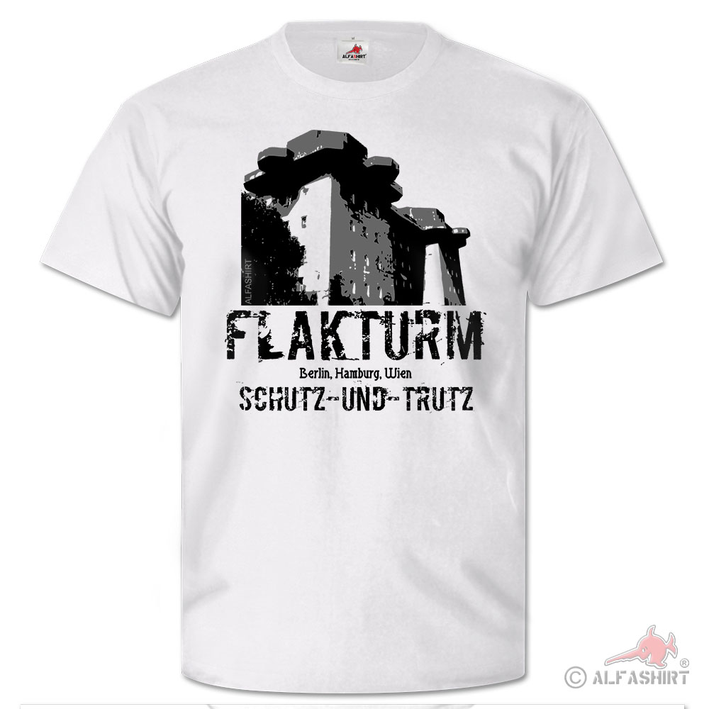 Flakturm Schutz und Trutz Hamburg Berlin Wien Hochbunker - T Shirt #25880
