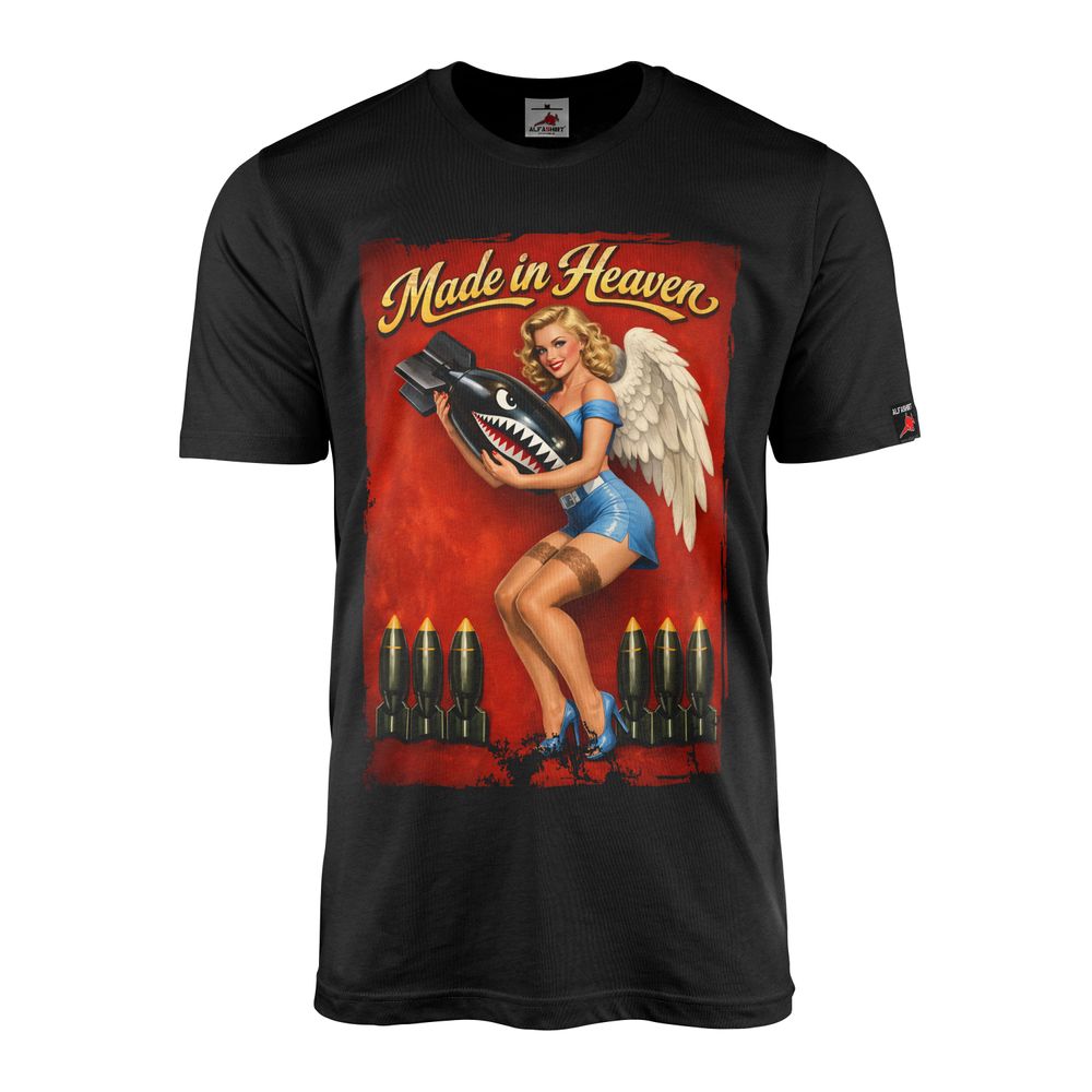 T-Shirt Made in Heaven US Airforce Vintage Pin-up Kunstwerk #47313