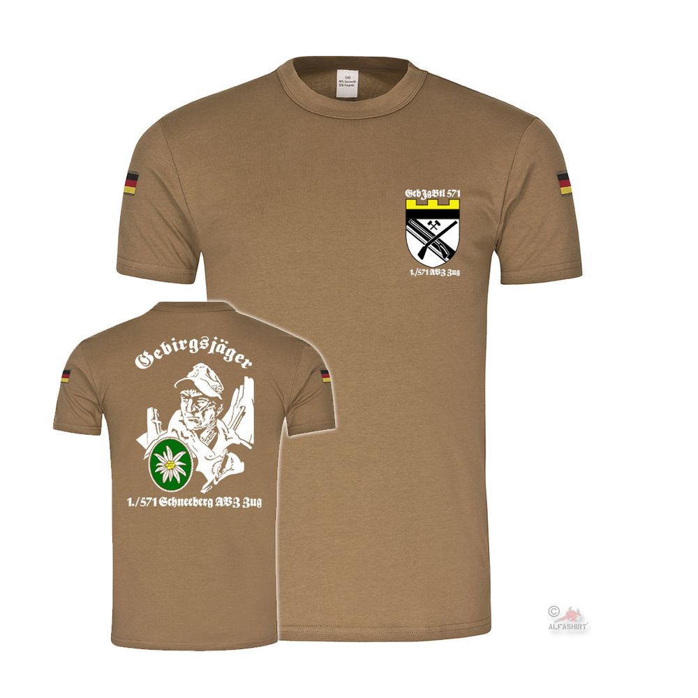Bw Tropen GebJgBtl 571 1 AVZ Zug Gebirgsjäger Jägerkaserne T-Shirt#37244