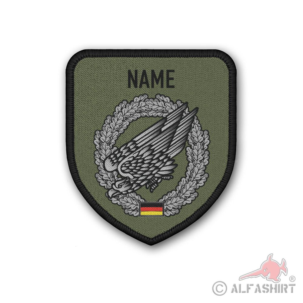 Patch 7,5x6,5cm personalisierbar FschJg Barettabzeichen EGB #44409