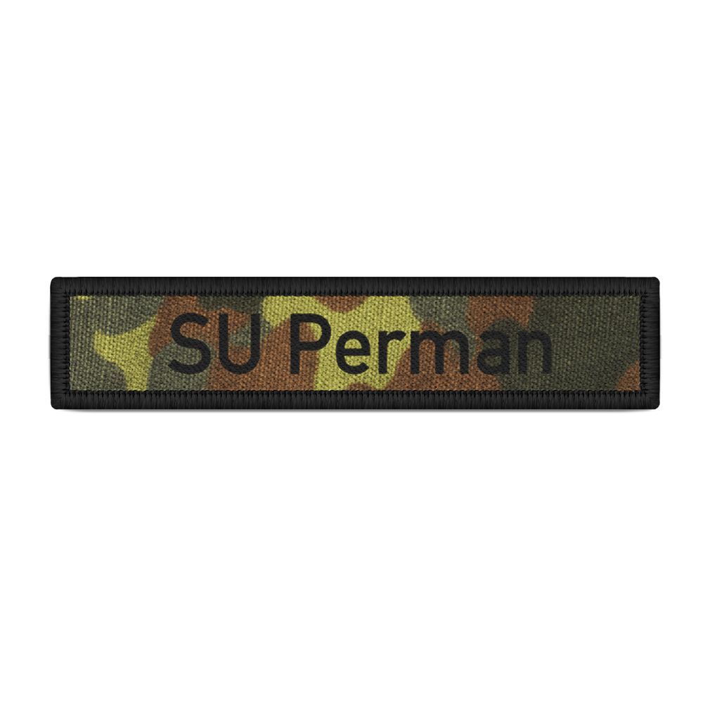 Patch Namens-Schild SU Permann Bundeswehr Supermann Stuffz #35025