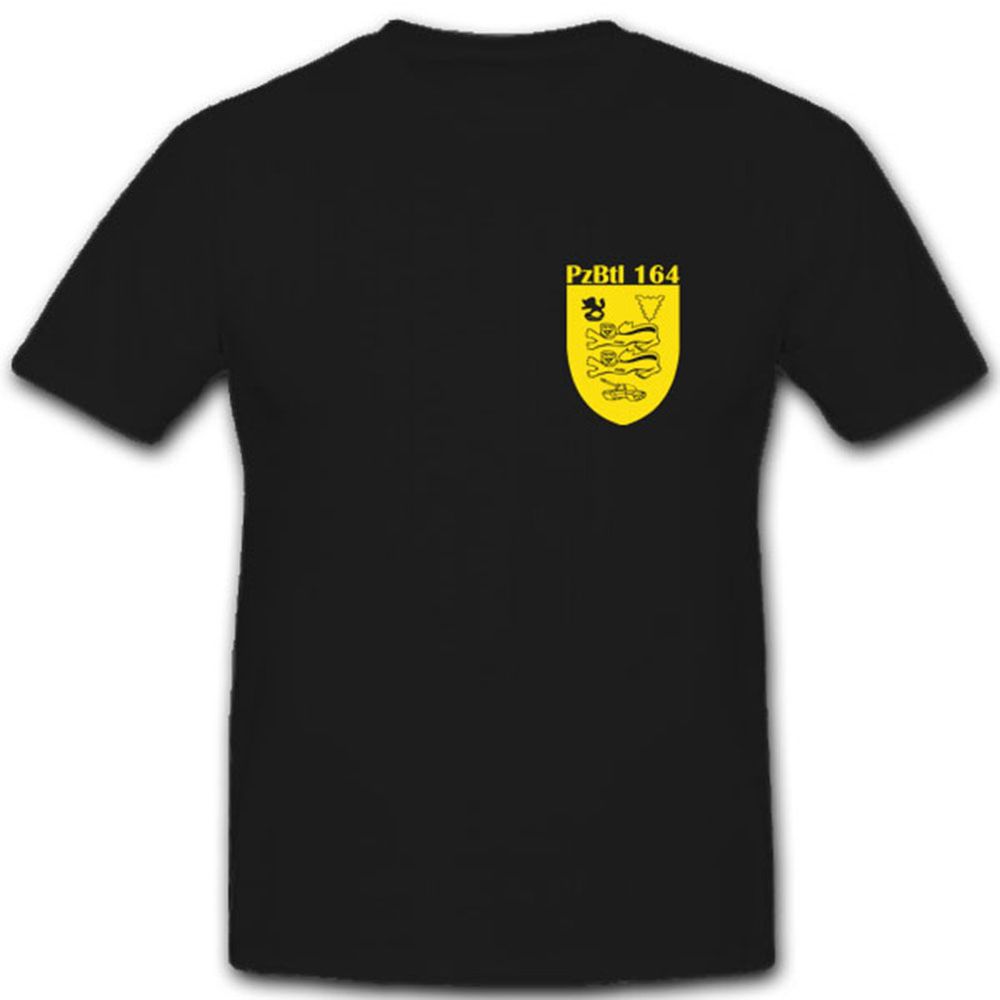 Bundeswehr Wappen Abzeichen Panzerbataillon 164 Pzbtl164- T Shirt #3961 