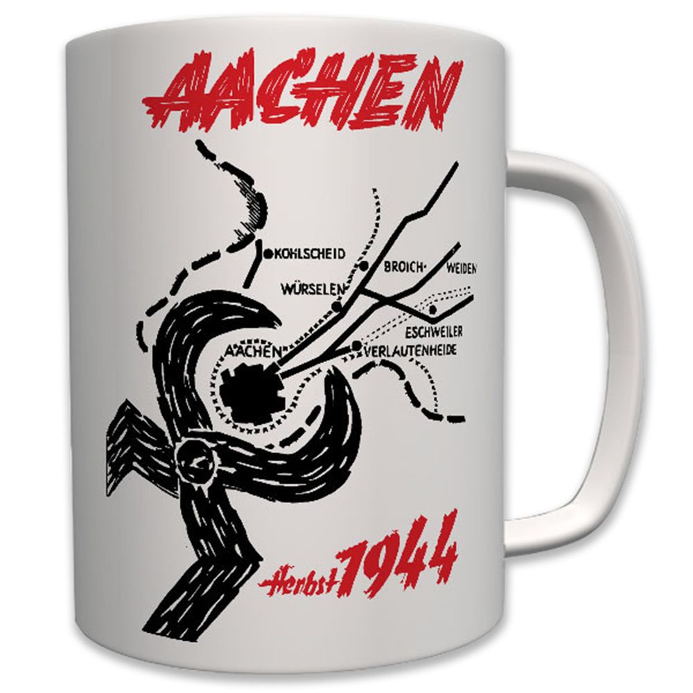 Aachen Herbst 1944 Wk Würseln Kohlscheid Verlautenheide Eschweiler Broich Weiden Zange Us Army Wh Schlacht Kampf Bild Foto- Tasse Becher Kaffee #7445