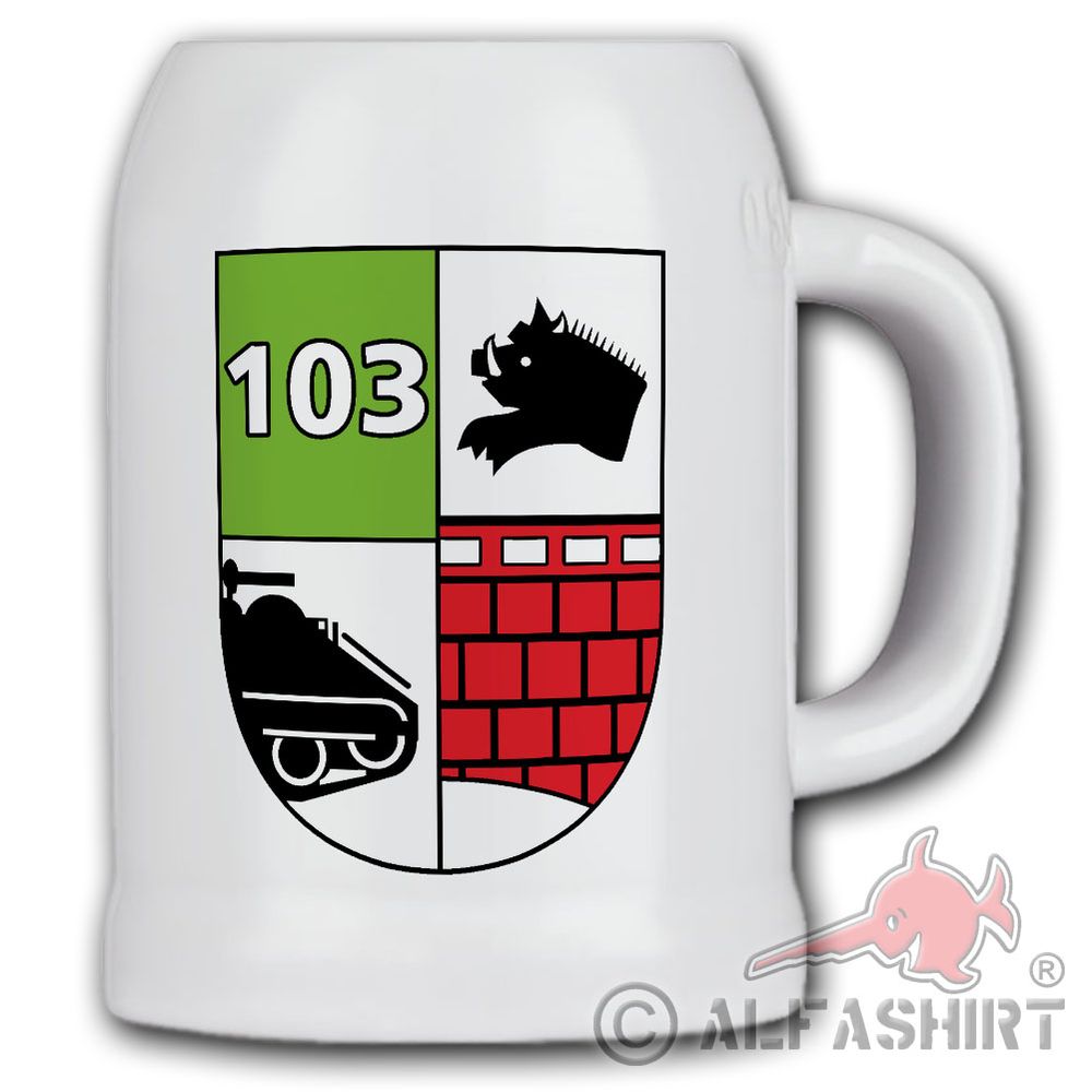 Beer mug PzGrenBtl103 Panzergrenadierbataillon Panzer Battalion Ebern #39468