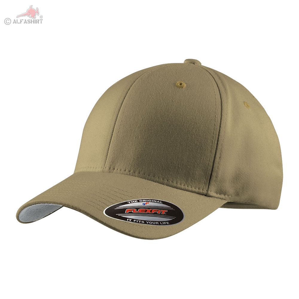 Flexfit Baseball Cap Kappe Cappy Sand Coyote Blanko #44551