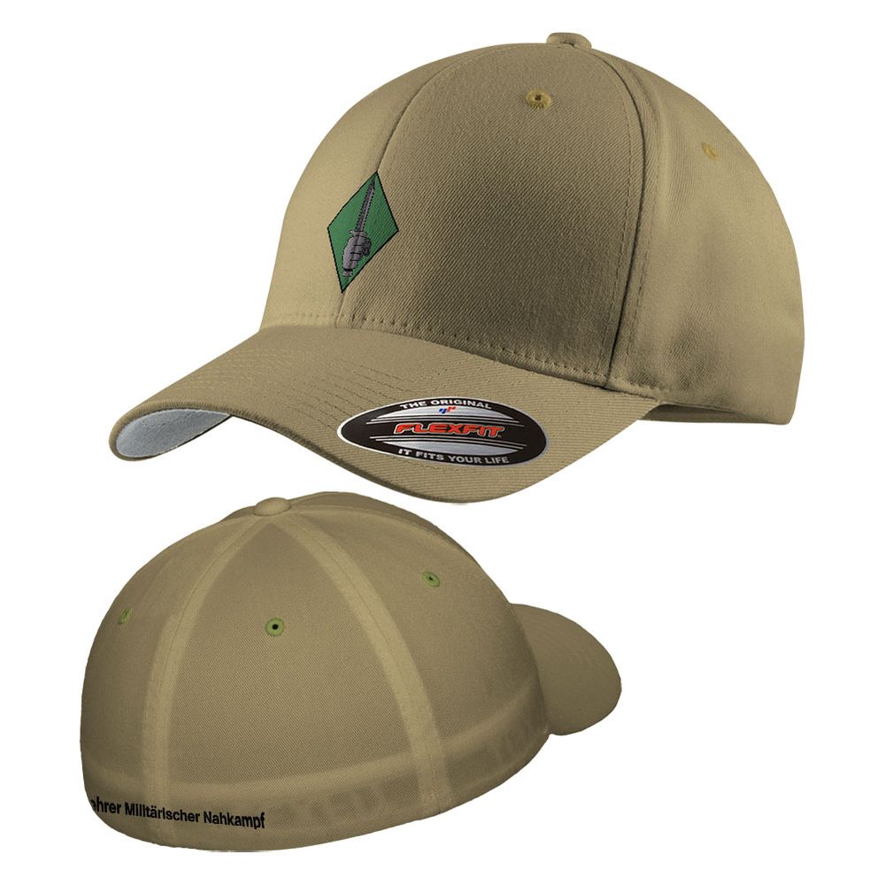 Flexfit Kappe Sand Lehrer Militärischer Nahkampf Logo Abzeichen Kampf #46534