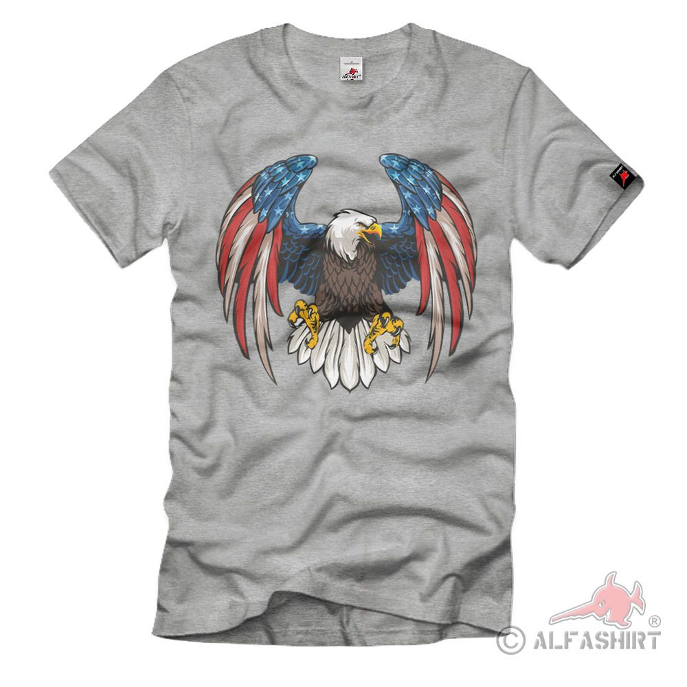 Adler Flagge Amerika USA Vereinigte Staaten Wappentier Präsident T-Shirt#38970