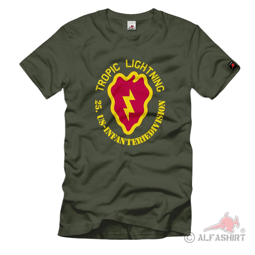 25th Infantry Division Tropic Lightning US Army USA United States - T Shirt #735