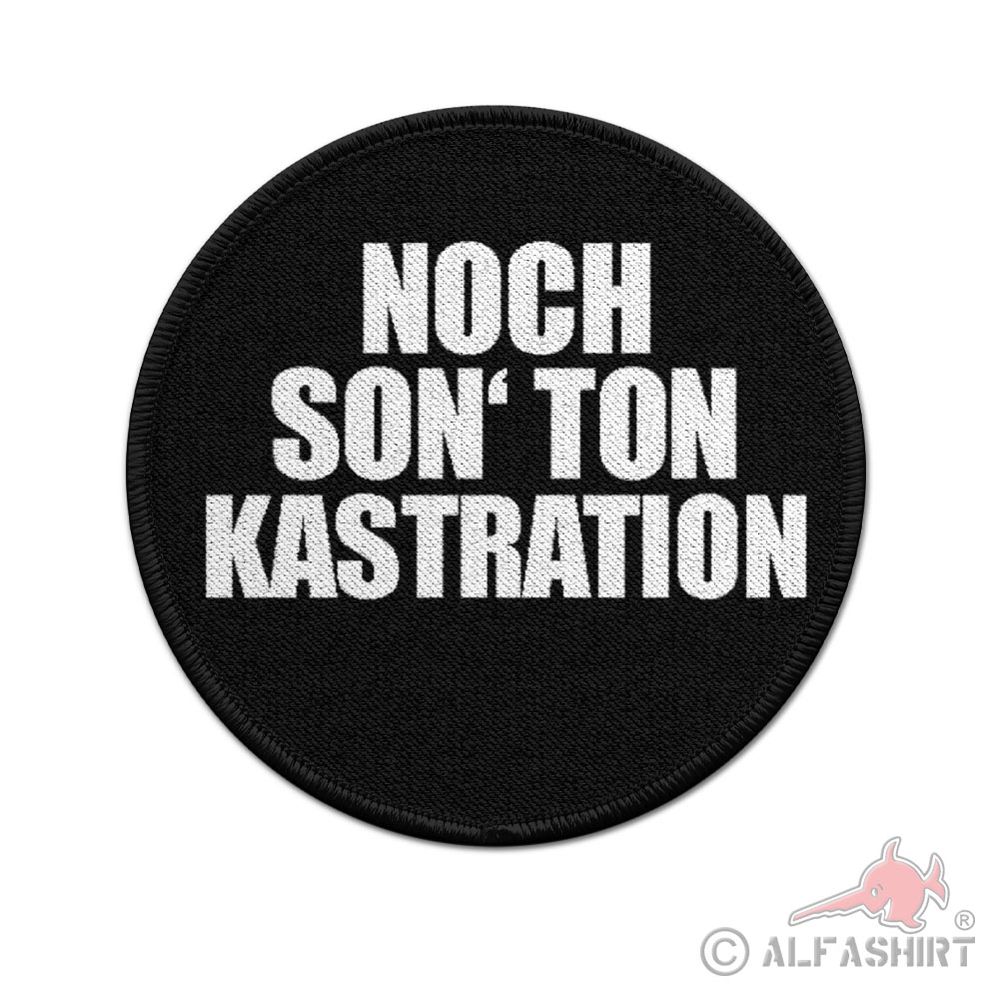ISSO 9cm Patch Still Son Tone Castration Fun Humor Statement Shut Up #43942